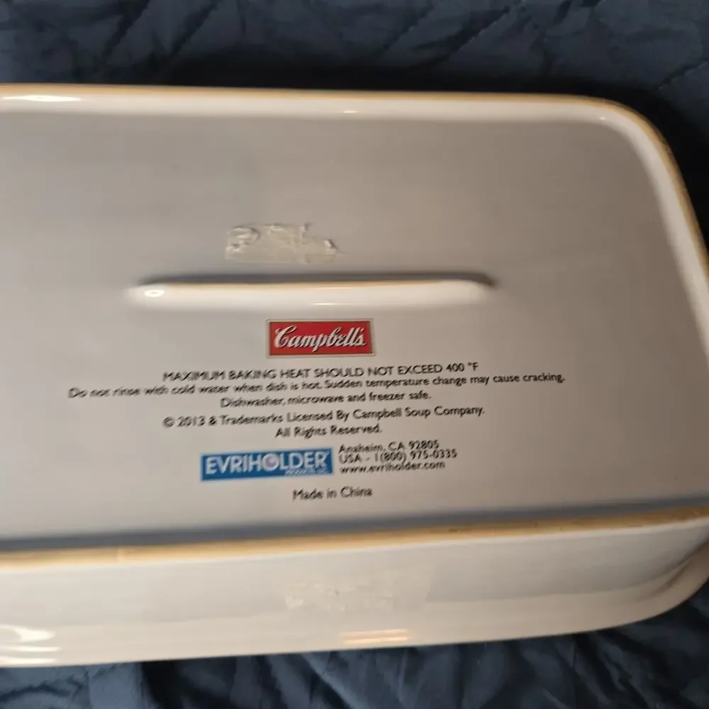 2013 Campbell's Green Bean Casserole Dish With Recipe and Baking Directions 12